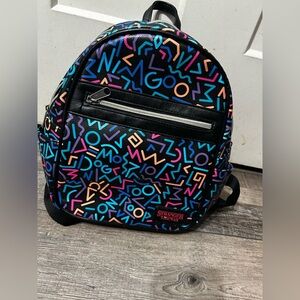 Stranger Things Netflix Funko 80s Retro pattern colorful mini backpack